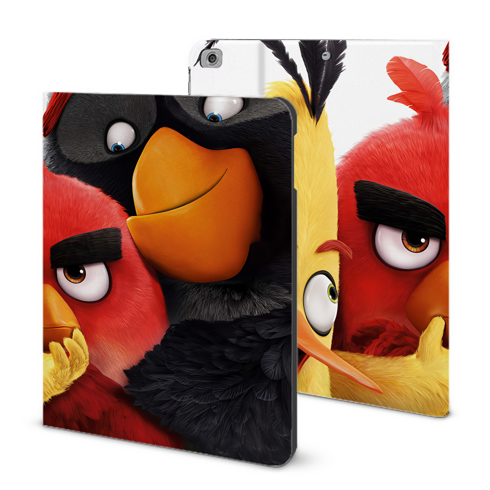 （画像用） Angry Birds アングリーバード IPad ケース ブック型 PUレザー TPU 耐衝撃 軽量 薄型 ペン収納なし 全面保護 IPad 各モデル対応